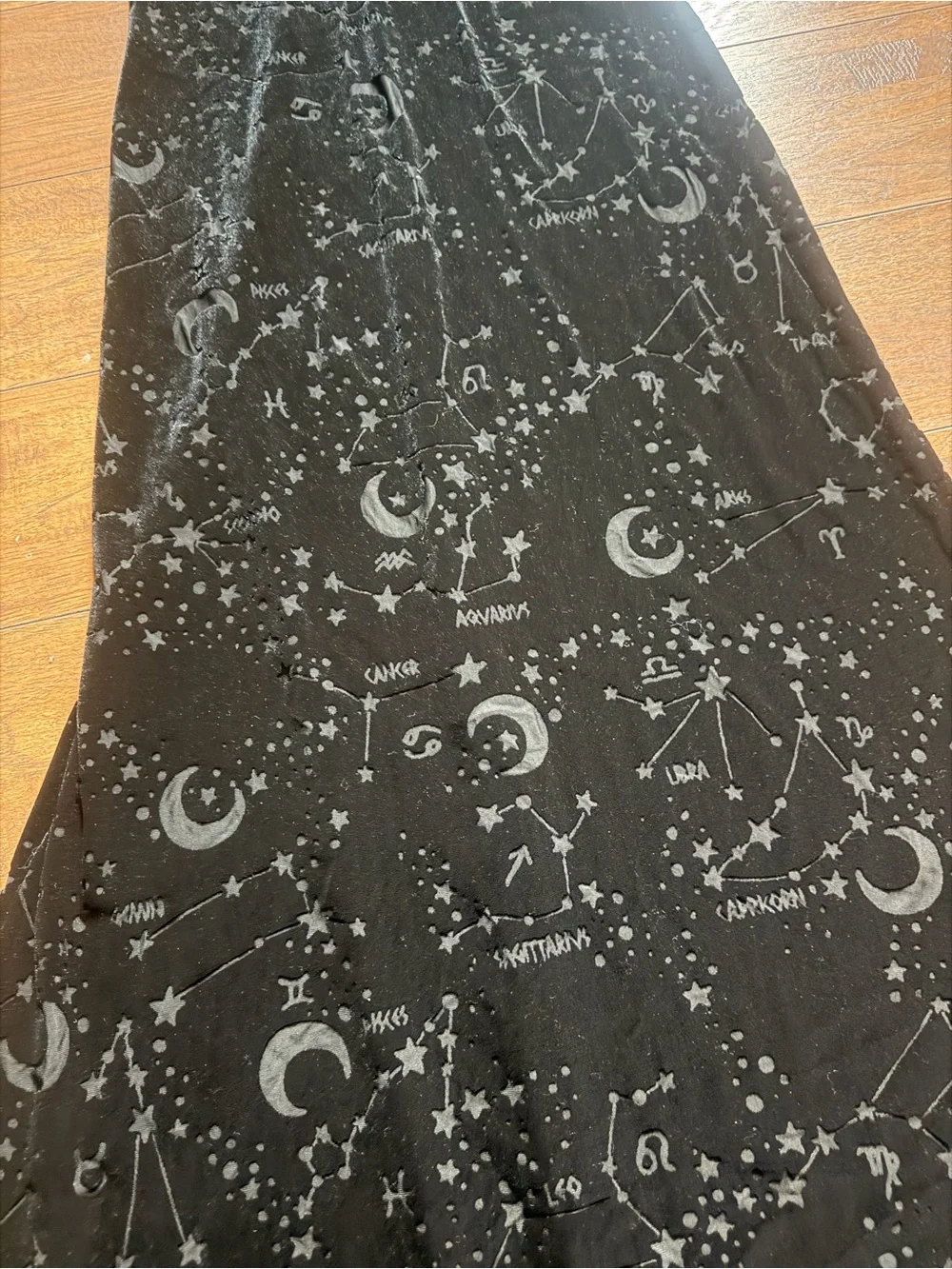 Killstar Black Velvet High-Low Moonprint Dress